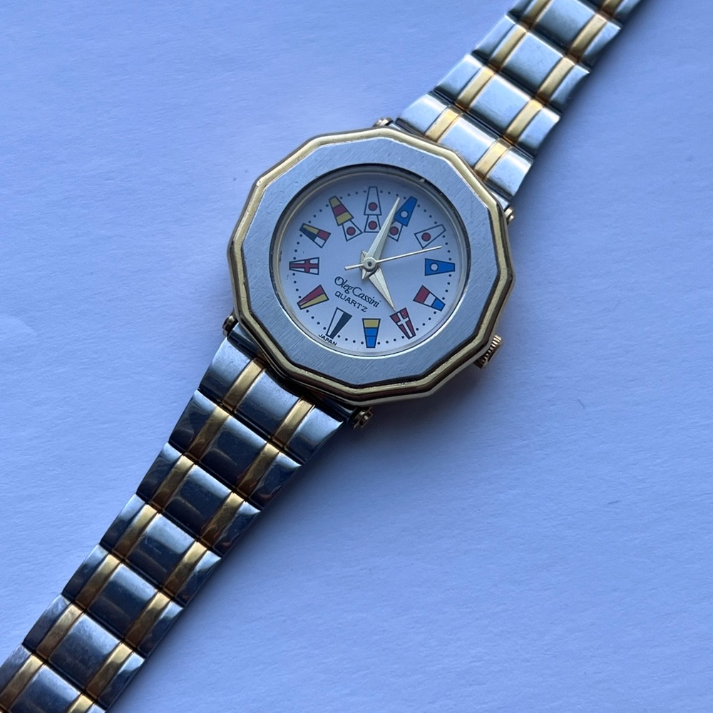 Oleg Cassini Nautical Flag Quartz Women’s Watch Vintage